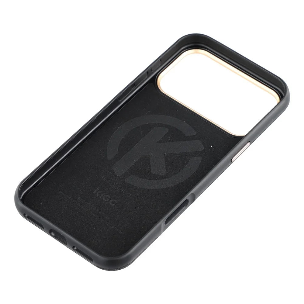 KIGC For iPhone 17 Pro Case Compatible with MagSafe Metal Lens Frame PC Slim Phone Cover - Black - 6