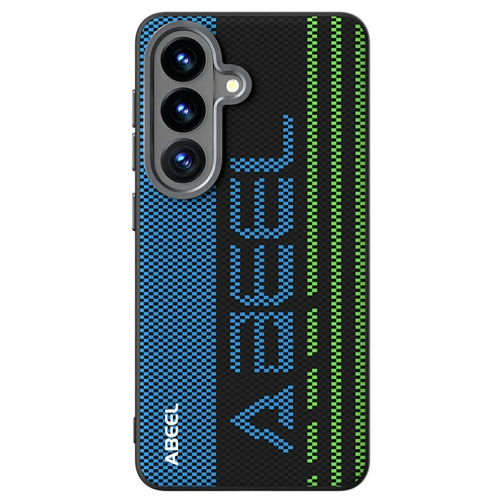 ABEEL For Samsung Galaxy S26 Magnetic Case Micro-Embossing 6D Printed PC TPU Aluminum Alloy Leather Phone Cover - Outstanding No. 1 - 2