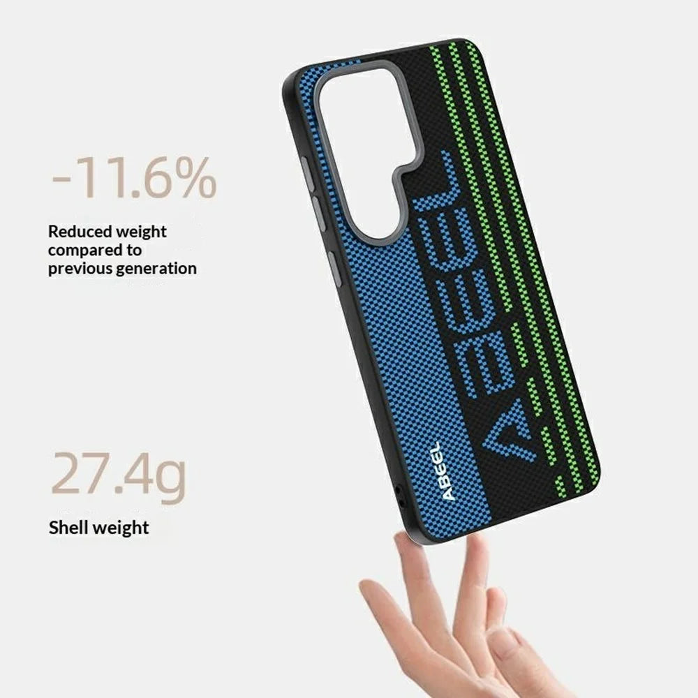 ABEEL For Samsung Galaxy S26 Magnetic Case Micro-Embossing 6D Printed PC TPU Aluminum Alloy Leather Phone Cover - Outstanding No. 1 - 3