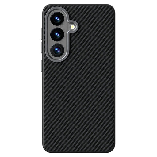 ABEEL For Samsung Galaxy S26 Magnetic Case Carbon Fiber Texture TPU PC PU Phone Back Cover - Black - 2