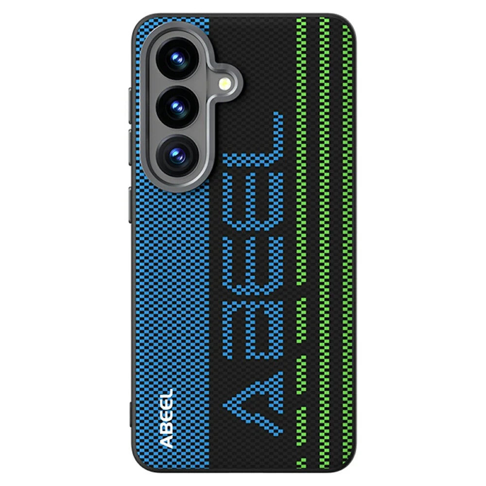 ABEEL For Samsung Galaxy S26+ Magnetic Case Micro-Embossing 6D Printed PC TPU Aluminum Alloy Leather Phone Cover - Outstanding No. 1 - 2