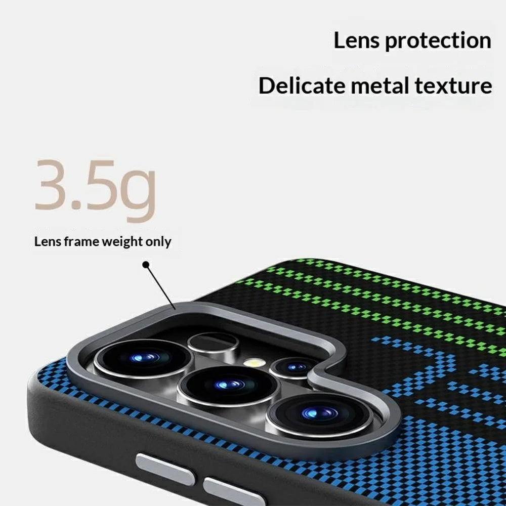 ABEEL For Samsung Galaxy S26+ Magnetic Case Micro-Embossing 6D Printed PC TPU Aluminum Alloy Leather Phone Cover - Outstanding No. 1 - 6