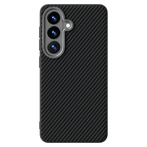 ABEEL For Samsung Galaxy S26+ Magnetic Case Carbon Fiber Texture TPU PC PU Phone Back Cover - Black - 2