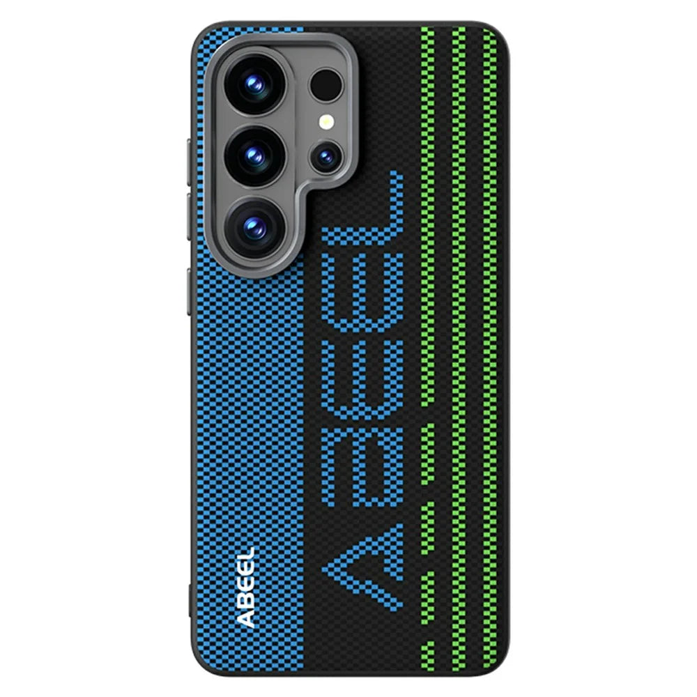 ABEEL For Samsung Galaxy S26 Ultra Magnetic Case Micro-Embossing 6D Printed PC TPU Aluminum Alloy Leather Phone Cover - Outstanding No. 1 - 2