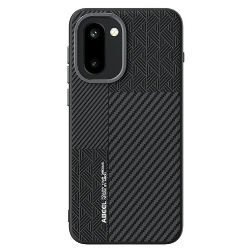 ABEEL For OnePlus 15R 5G Magnetic Case PC + TPU + Aluminum Alloy + PU Leather Slim Phone Back Cover - Texture 3 - 2