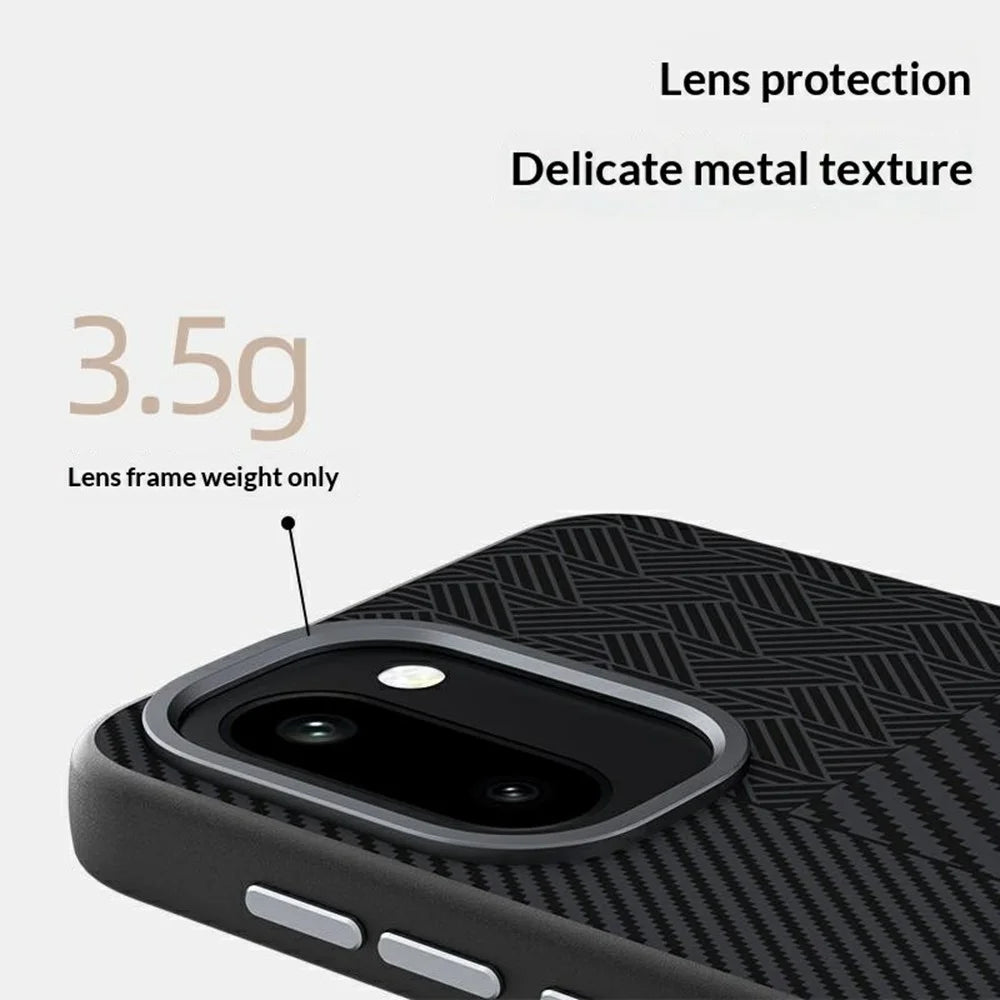 ABEEL For OnePlus 15R 5G Magnetic Case PC + TPU + Aluminum Alloy + PU Leather Slim Phone Back Cover - Texture 3 - 6
