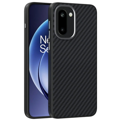 ABEEL For OnePlus 15R 5G Magnetic Case Carbon Fiber Texture Phone Back Cover - Black - 1