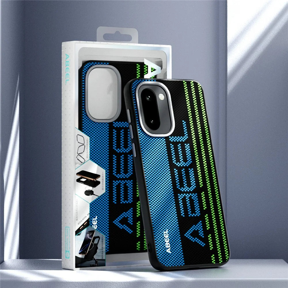 ABEEL For OnePlus 15R 5G Magnetic Case Micro-Embossing 6D Printed PC TPU Aluminum Alloy Leather Phone Cover - Outstanding No. 1 - 7