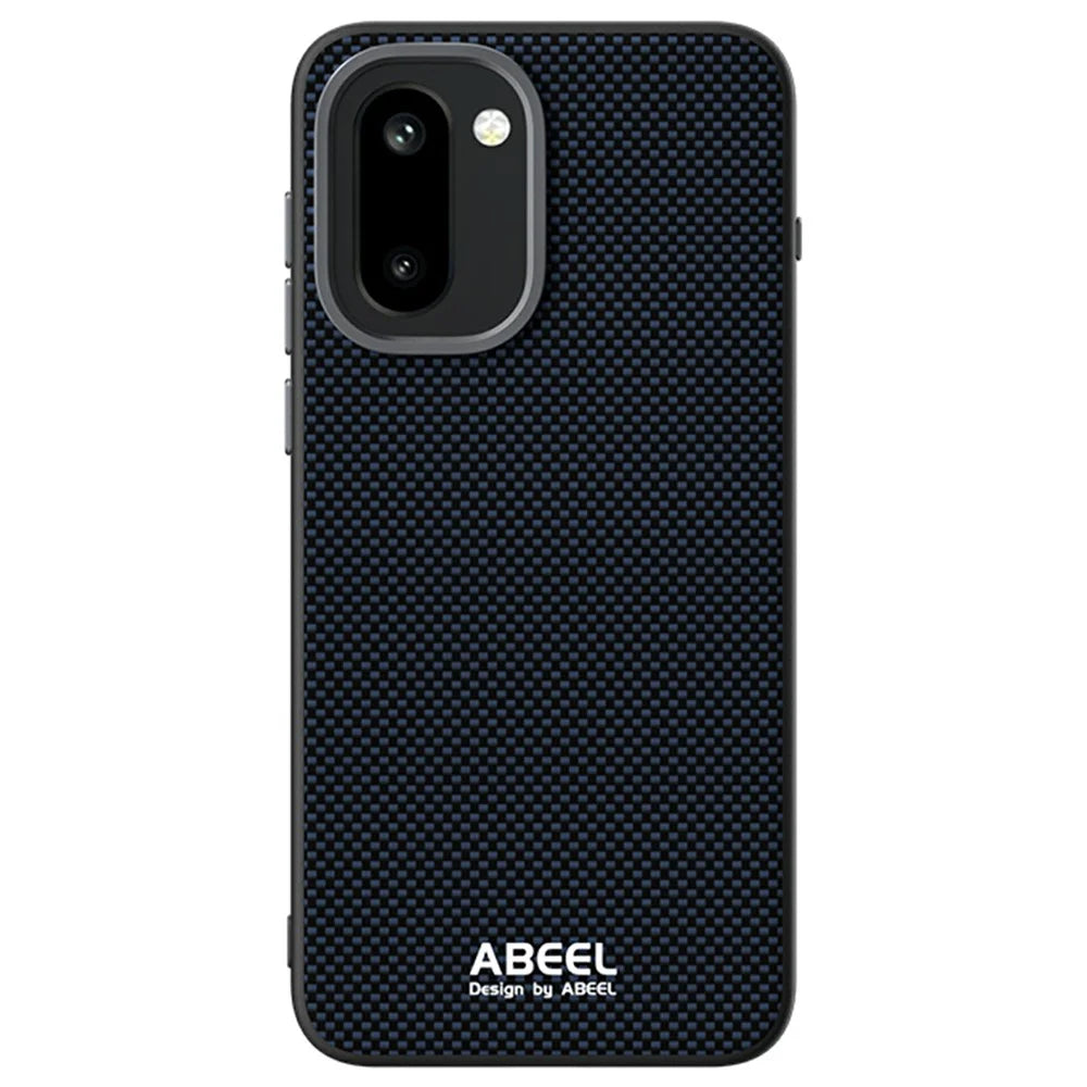 ABEEL For OnePlus 15R 5G Magnetic Case Printed PC TPU Aluminum Alloy Leather Phone Cover - Black - 2