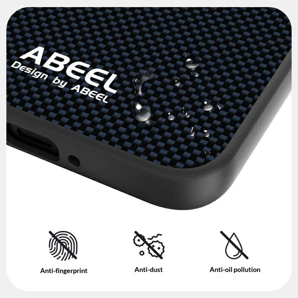 ABEEL For OnePlus 15R 5G Magnetic Case Printed PC TPU Aluminum Alloy Leather Phone Cover - Black - 3