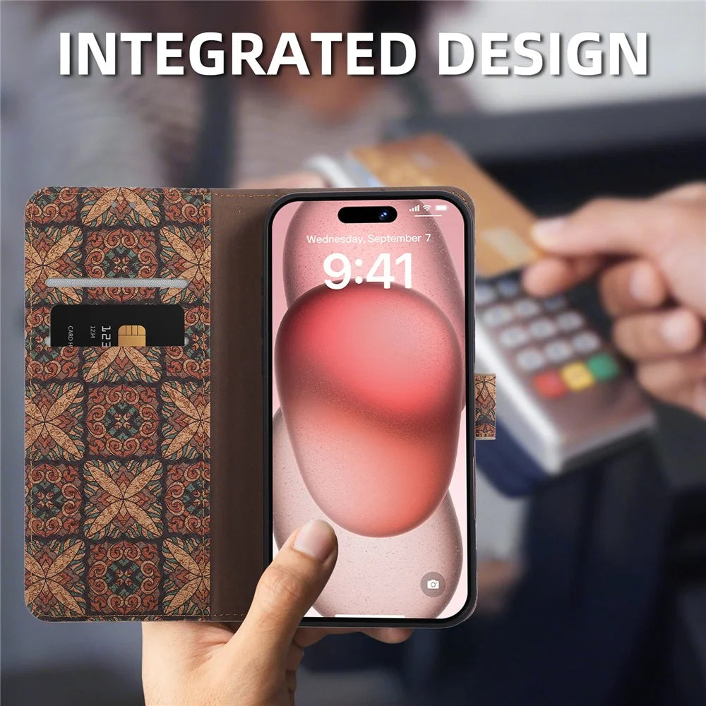 For Sony Xperia 1 VII Leather Wallet Case Bohemian-style TPU PU Phone Cover with Stand - Hearts - 4