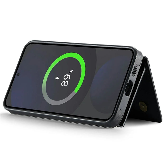 MAGKING K2 Series For Samsung Galaxy S24 FE Magnetic Case PC + TPU + PU Phone Cover with RFID Blocking Wallet - Black - 4