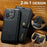 DG.MING for OnePlus 15 5G Leather Wallet Case Detachable 2 in 1 Split Leather Phone Cover - Black - 7