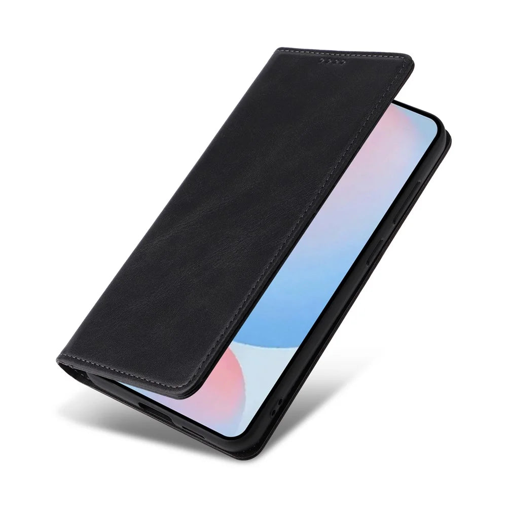 For Samsung Galaxy A37 5G / A36 5G / A56 5G / A27 5G Case RFID Blocking PU Leather Phone Wallet Cover - Black - 6