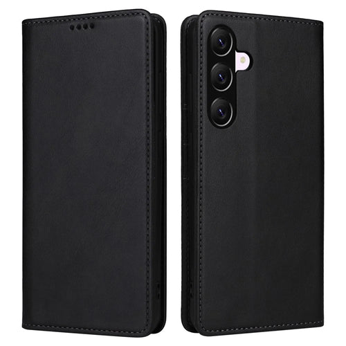 For Samsung Galaxy A57 5G Case RFID Blocking PU Leather Phone Wallet Cover - Black - 1