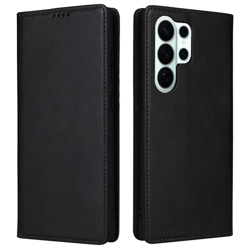 For Samsung Galaxy S26 Ultra Case RFID Blocking PU Leather Phone Wallet Cover - Black - 1