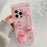 For iPhone 16 Pro Silicone Case Cute 3D Cartoon Pig Pendant Shockproof Phone Back Cover - Pink - 2