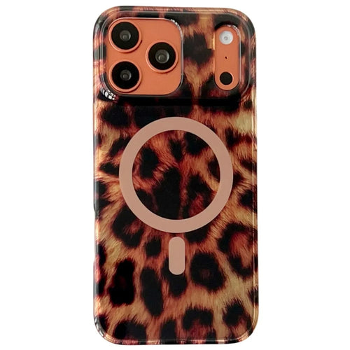 For iPhone 17 Pro Case Compatible with MagSafe IMD Leopard Print TPU PC Phone Cover - Style A - 1