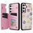 For Samsung Galaxy S26+ Case Flower Leather TPU RFID Blocking Phone Cover Card Slots - Flowers - 1