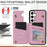 For Samsung Galaxy S26+ Case Flower Leather TPU RFID Blocking Phone Cover Card Slots - Flowers - 4