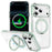 For iPhone 17 Pro Max Case Compatible with MagSafe Rotating Kickstand Shockproof TPU PC Acrylic Clear Phone Back Cover - Mint Green - 1