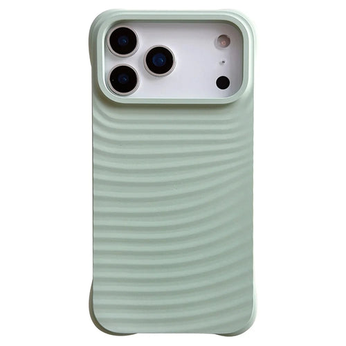 For iPhone 17 Pro Max Case Wave Pattern Liquid Silicone Shockproof Phone Cover - Light Cyan - 1