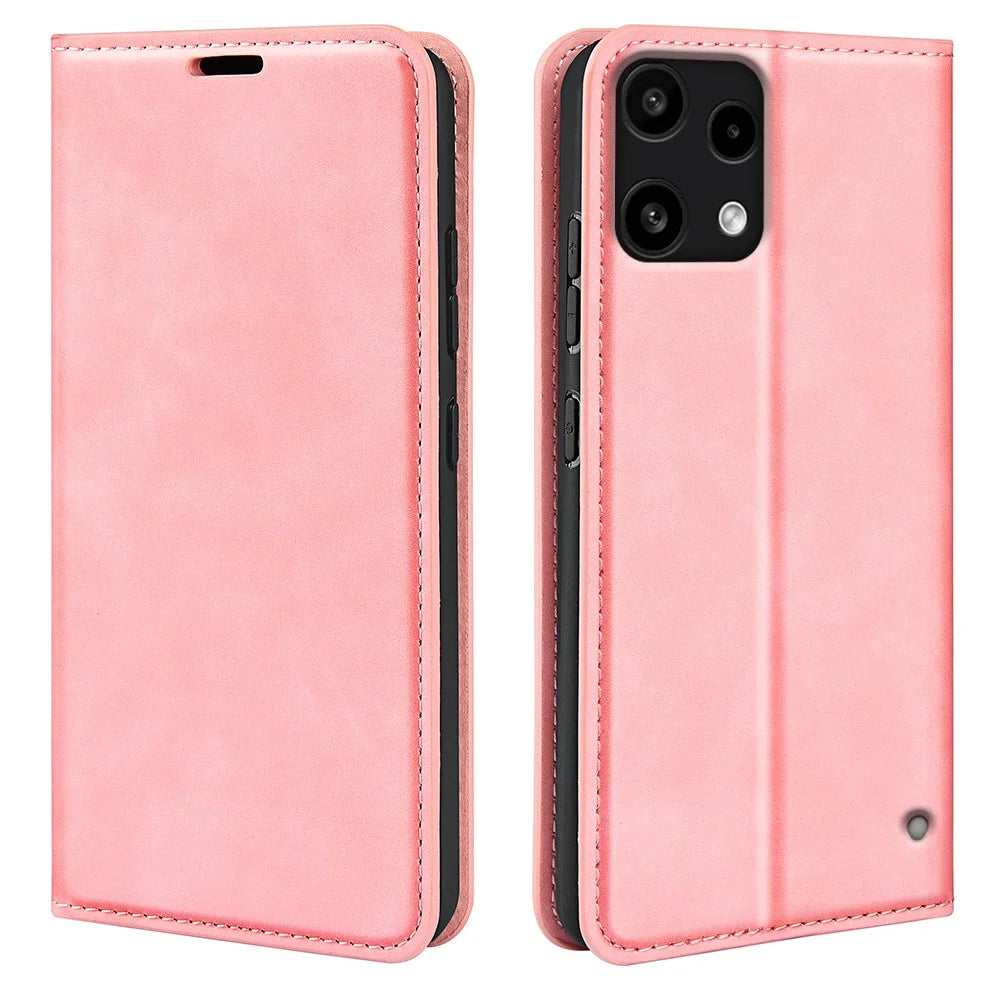 For Nothing Phone (3a) Lite 5G Case Skin Touch Leather Wallet Phone Cover - Pink - 1