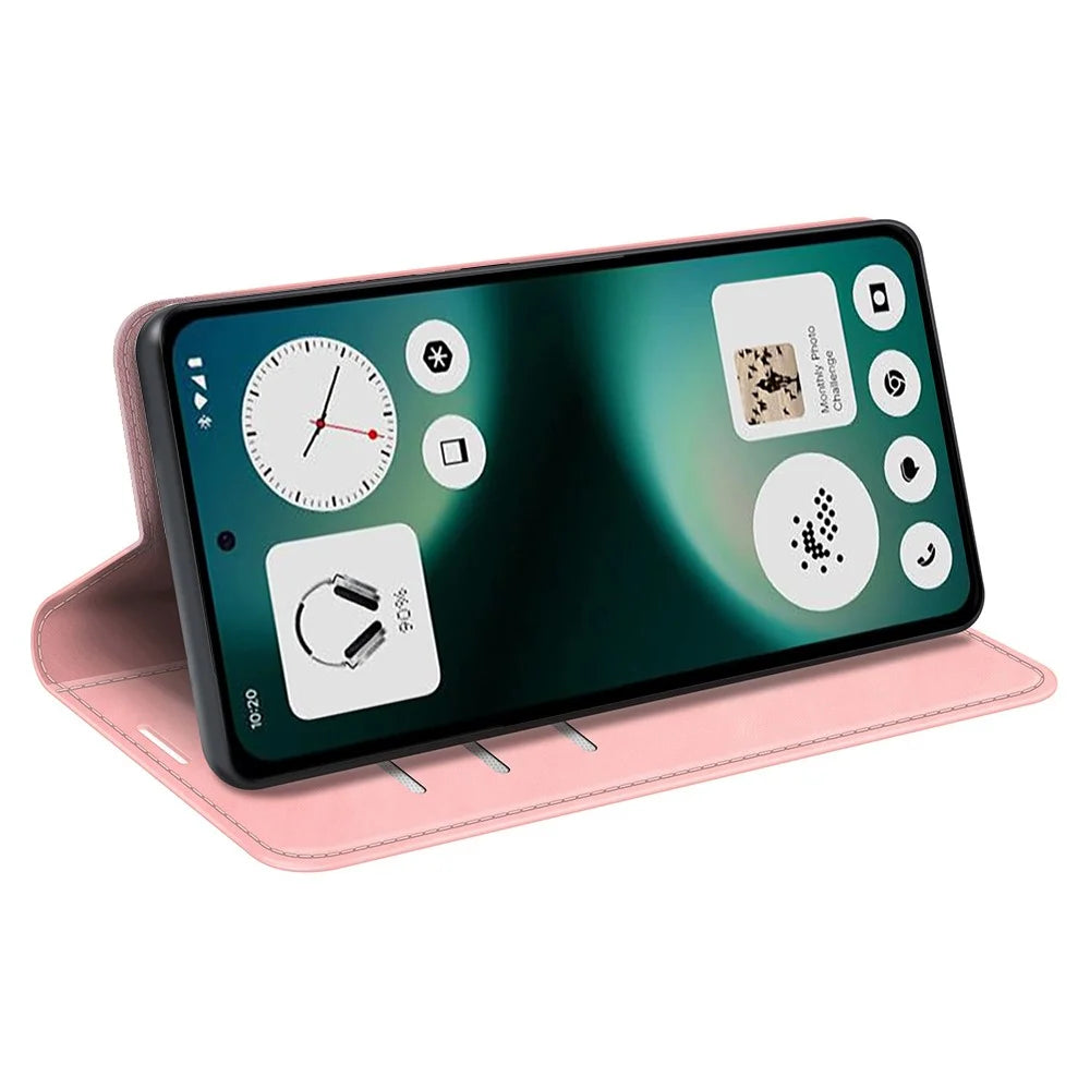 For Nothing Phone (3a) Lite 5G Case Skin Touch Leather Wallet Phone Cover - Pink - 3