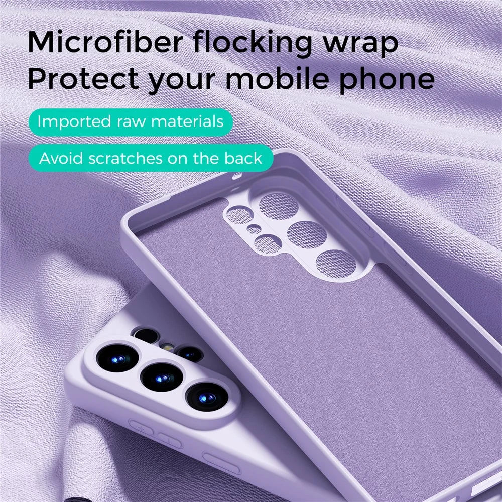 ABEEL For Samsung Galaxy S26+ Magnetic Case Skin Touch Liquid Silicone Phone Back Cover - Purple - 3