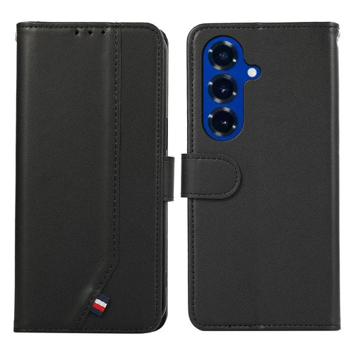 For Samsung Galaxy S26+ Case RFID Blocking Flip Leather Phone Cover - Black - 1