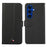 For Samsung Galaxy S26+ Case RFID Blocking Flip Leather Phone Cover - Black - 1