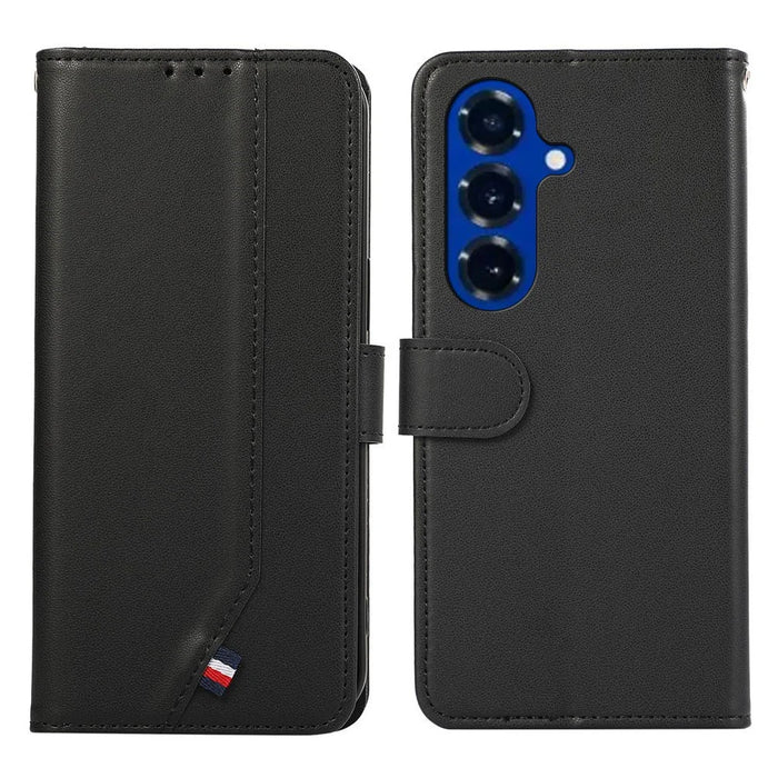 For Samsung Galaxy S26+ Case RFID Blocking Flip Leather Phone Cover - Black - 1