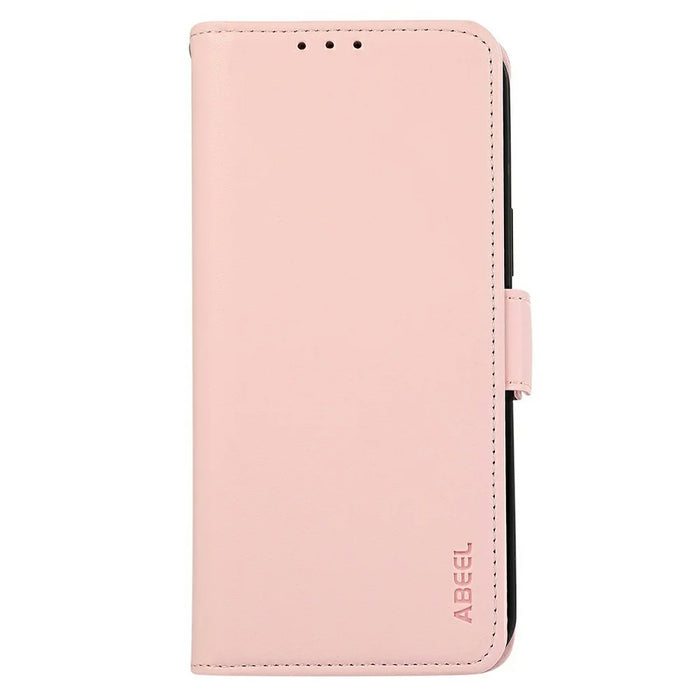 ABEEL For Samsung Galaxy S26+ Case Leather Phone Cover with RFID Blocking Wallet - Pink - 6