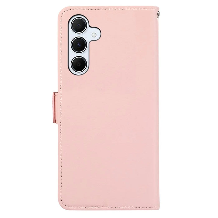 ABEEL For Samsung Galaxy S26+ Case Leather Phone Cover with RFID Blocking Wallet - Pink - 7