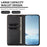 For iPhone 16 Case RFID Blocking Wallet Stand Imprinted Cat Pattern Leather Phone Cover - Black - 4