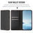 For iPhone 16 Case RFID Blocking Wallet Stand Imprinted Cat Pattern Leather Phone Cover - Black - 6