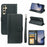 For Samsung Galaxy S26 Ultra Wallet Case Magnetic Snap Leather Phone Cover with Strap - Black - 1