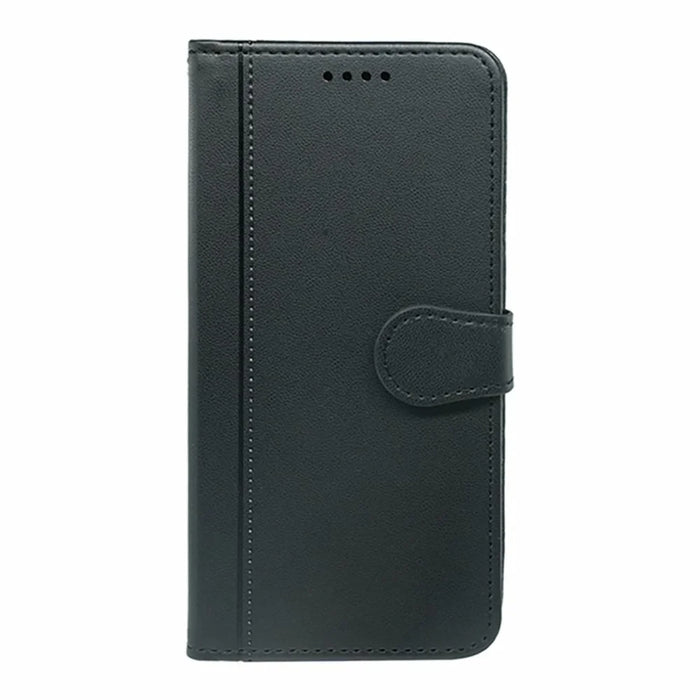 For Samsung Galaxy S26 Ultra Wallet Case Magnetic Snap Leather Phone Cover with Strap - Black - 5