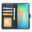 For Samsung Galaxy S26+ Wallet Case Magnetic Snap Leather Phone Cover with Strap - Black - 2