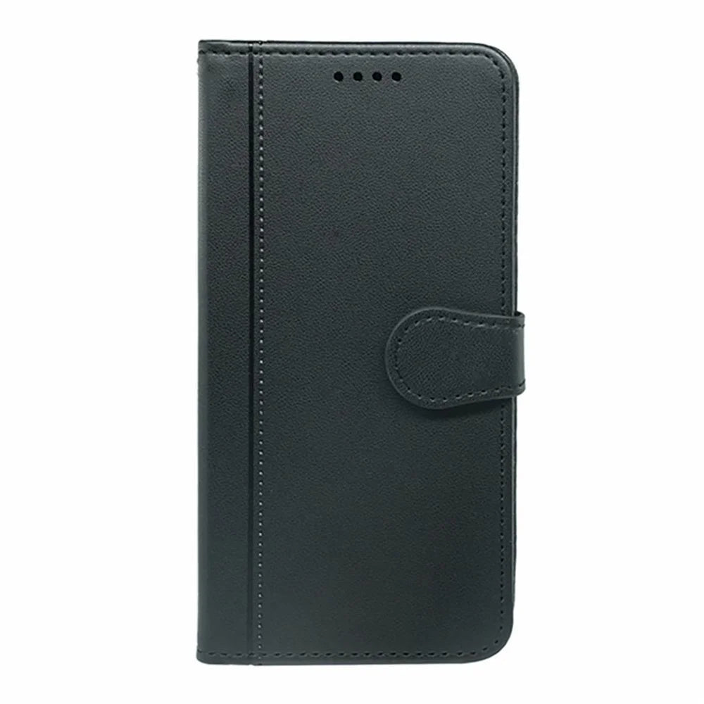 For Samsung Galaxy S26 Wallet Case Magnetic Snap Leather Phone Cover with Strap - Black - 5