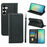 For Samsung Galaxy S26 Wallet Case Magnetic Closing PU Leather Phone Cover with Wrist Strap - Black - 1