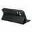For Samsung Galaxy S26 Wallet Case Magnetic Closing PU Leather Phone Cover with Wrist Strap - Black - 4