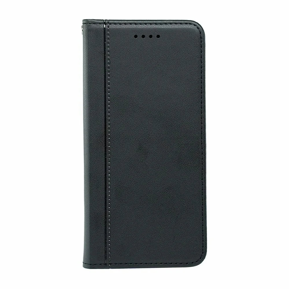 For Samsung Galaxy S26+ Wallet Case Magnetic Closing PU Leather Phone Cover with Wrist Strap - Black - 5