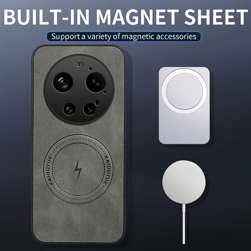 WANLONFENG For Xiaomi 17 Ultra 5G Magnetic Case  SD Series PC TPU Phone Cover with 2Pcs Screen Film - Grey - 2