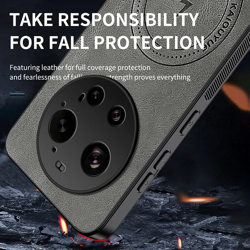 WANLONFENG For Xiaomi 17 Ultra 5G Magnetic Case  SD Series PC TPU Phone Cover with 2Pcs Screen Film - Grey - 4