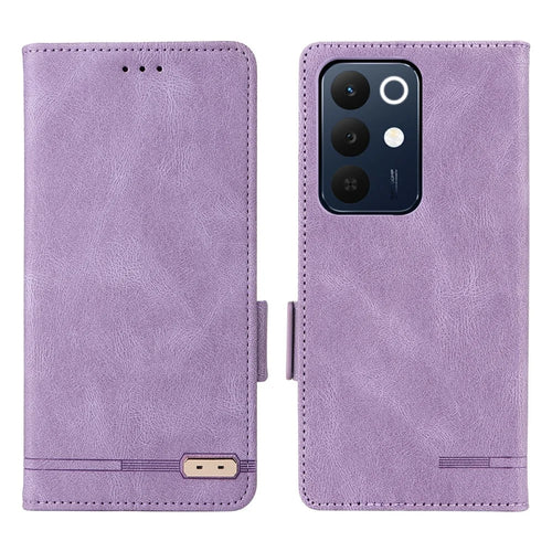 For Realme C85 5G Phone Case Leather Wallet Flip Phone Cover with Hardware Decor - Purple - 1