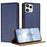 For Nothing Phone (3a) Lite 5G Case L-Shaped Grid Pattern Leather Stand Phone Cover with Card Slots - Blue - 1
