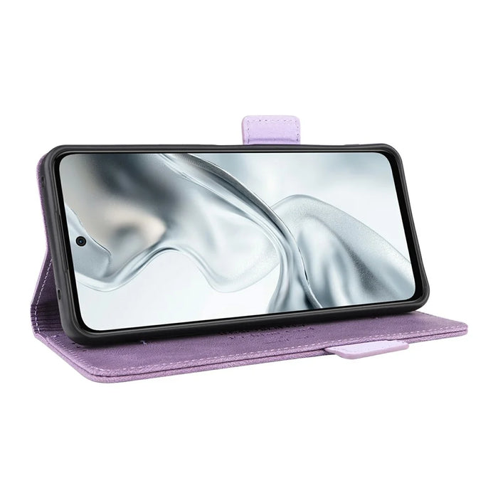 Phone Case for ZTE nubia S2R  /  S2e  /  S2 Lite Leather Wallet Flip Phone Cover with Hardware Decor - Purple - 3