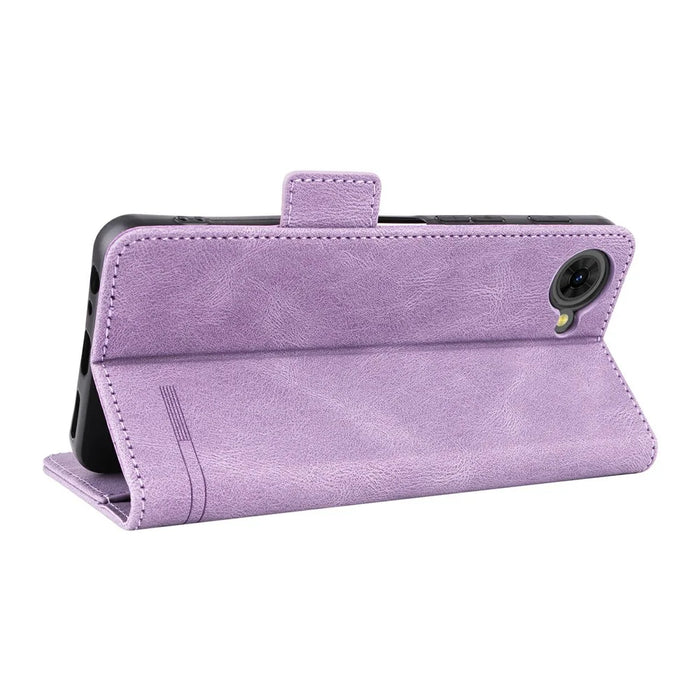 Phone Case for ZTE nubia S2R  /  S2e  /  S2 Lite Leather Wallet Flip Phone Cover with Hardware Decor - Purple - 4