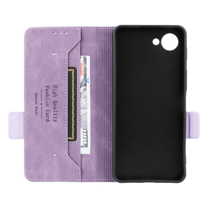 Phone Case for ZTE nubia S2R  /  S2e  /  S2 Lite Leather Wallet Flip Phone Cover with Hardware Decor - Purple - 5